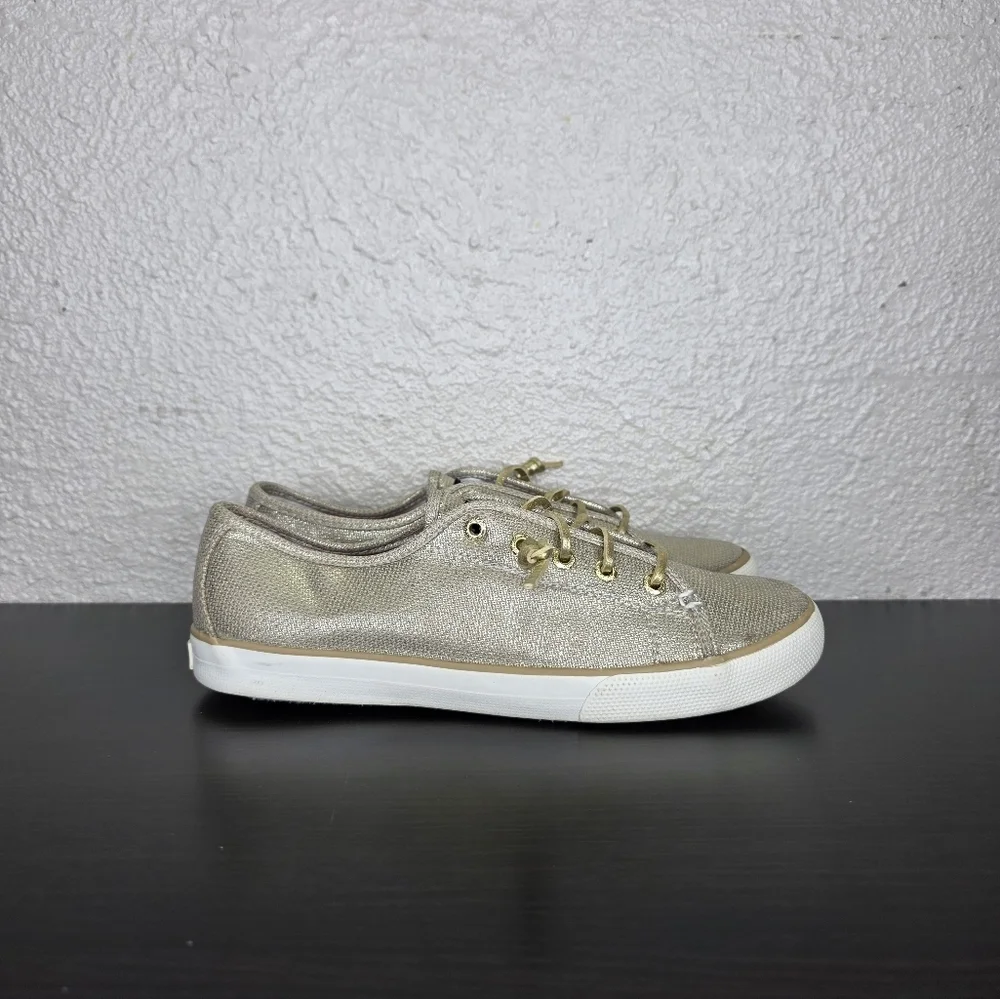 Sperry Top-Sider Big Girl's Seacoast Fashion Boat Gold Shoe Size 5M YG54361
